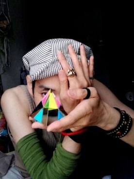「LAKOLE（ラコレ）のアイテム（キャスケット）」を使った、OKAWA⭐︎相互さん（メンズ・180cm）の夏コーディネート