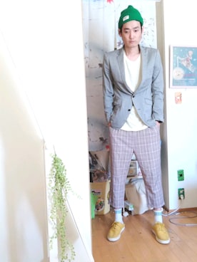 「RAGEBLUE（レイジブルー）のアイテム（レッグウェア）」を使った、OKAWA⭐︎相互さん（メンズ・180cm）の冬コーディネート