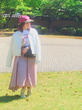 「CONVERSE（コンバース）のCONVERSE (コンバース）　【メンズ・ウイメンズ】オールスターハイ　ALL STAR HI チャックテイラー（スニーカー）」を使った、aika.さん（レディース・152cm）の夏コーディネート