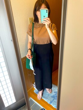 「SLOBE IENA（スローブイエナ）のアイテム（オールインワン・サロペット）」を使った、みゆきさん（レディース・155cm）の夏コーディネート