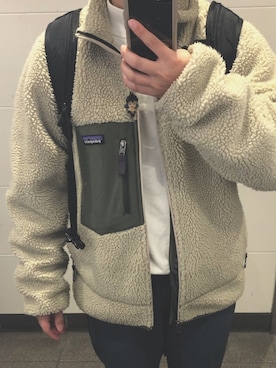 「patagonia」｜「アイテム（スラックス）」を使った、さくらさん（レディース・158cm）の冬コーディネート