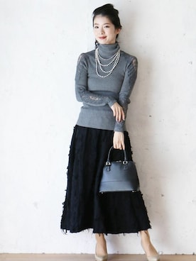 「Cawaii」｜CAWAIIスタッフさん（レディース・155cm）の冬コーディネート