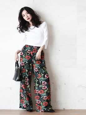 「Cawaii」｜「アイテム（パンツ）」を使った、CAWAIIスタッフさん（レディース・155cm）の冬コーディネート