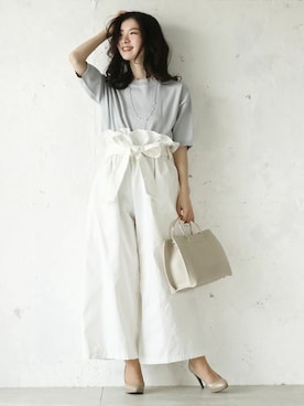 「Cawaii」｜「アイテム（パンツ）」を使った、CAWAIIスタッフさん（レディース・155cm）の冬コーディネート