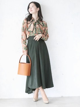 「Cawaii」｜CAWAIIスタッフさん（レディース・155cm）の春コーディネート