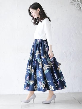 「cawaii（カワイイ）のアイテム」を使った、こじまゆCAWAIIスタッフさん（レディース・155cm）の春コーディネート