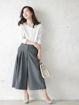 「Cawaii」｜「アイテム（パンツ）」を使った、CAWAIIスタッフさん（レディース・155cm）の春コーディネート