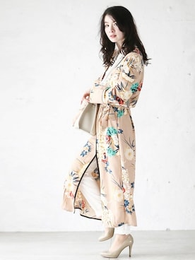 「cawaii（カワイイ）のアイテム（カーディガン/ボレロ）」を使った、CAWAIIスタッフさん（レディース・155cm）の春コーディネート