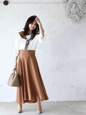 「cawaii（カワイイ）のアイテム」を使った、こじまゆCAWAIIスタッフさん（レディース・155cm）の春コーディネート