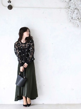 「cawaii（カワイイ）のアイテム」を使った、こじまゆCAWAIIスタッフさん（レディース・155cm）の春コーディネート