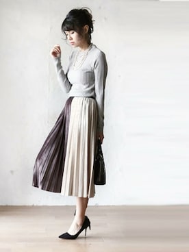 「Cawaii」｜CAWAIIスタッフさん（レディース・161cm）の春コーディネート