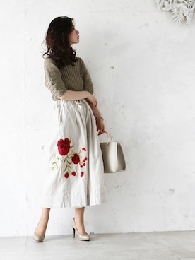 「Cawaii」｜CAWAIIスタッフさん（レディース・155cm）の春コーディネート