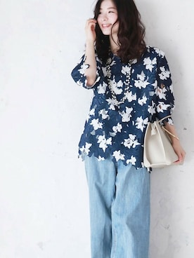 「Cawaii」｜CAWAIIスタッフさん（レディース・155cm）の春コーディネート