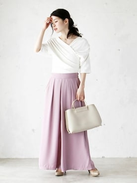 「Cawaii」｜「アイテム（パンツ）」を使った、CAWAIIスタッフさん（レディース・155cm）の春コーディネート