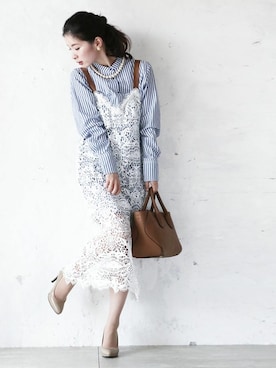 「cawaii（カワイイ）のアイテム」を使った、こじまゆCAWAIIスタッフさん（レディース・155cm）の春コーディネート