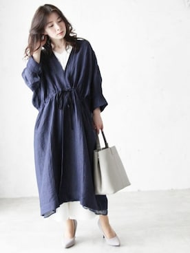 「cawaii（カワイイ）のアイテム（カーディガン/ボレロ）」を使った、CAWAIIスタッフさん（レディース・155cm）の春コーディネート