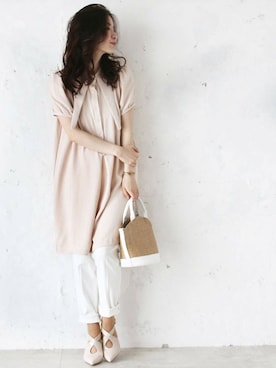 「Cawaii」｜CAWAIIスタッフさん（レディース・155cm）の春コーディネート