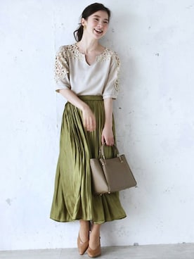 「Cawaii」｜CAWAIIスタッフさん（レディース・155cm）の春コーディネート