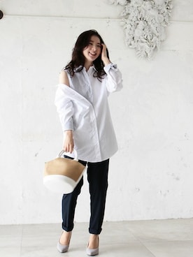 「Cawaii」｜CAWAIIスタッフさん（レディース・155cm）の春コーディネート