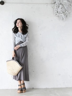 「Cawaii」｜CAWAIIスタッフさん（レディース・155cm）の春コーディネート