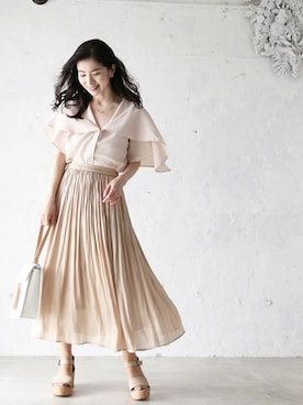 「Cawaii」｜CAWAIIスタッフさん（レディース・155cm）の春コーディネート