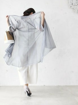 「cawaii（カワイイ）のアイテム（カーディガン/ボレロ）」を使った、CAWAIIスタッフさん（レディース・155cm）の春コーディネート