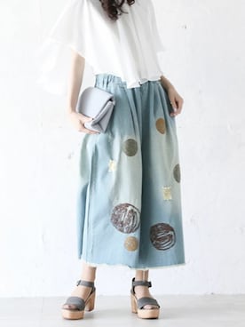 「Cawaii」｜「アイテム（パンツ）」を使った、CAWAIIスタッフさん（レディース・155cm）の春コーディネート