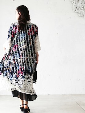 「cawaii（カワイイ）のアイテム（カーディガン/ボレロ）」を使った、CAWAIIスタッフさん（レディース・155cm）の夏コーディネート