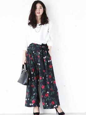 「Cawaii」｜「アイテム（パンツ）」を使った、CAWAIIスタッフさん（レディース・155cm）の夏コーディネート