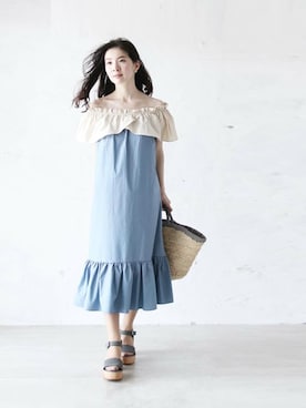 「cawaii（カワイイ）のアイテム」を使った、こじまゆCAWAIIスタッフさん（レディース・155cm）の夏コーディネート