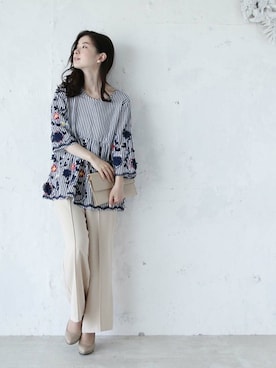 「cawaii（カワイイ）のアイテム」を使った、こじまゆCAWAIIスタッフさん（レディース・155cm）の夏コーディネート