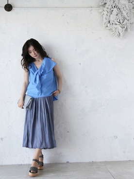 「Cawaii」｜CAWAIIスタッフさん（レディース・155cm）の夏コーディネート