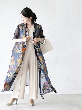 「cawaii（カワイイ）のアイテム（カーディガン/ボレロ）」を使った、CAWAIIスタッフさん（レディース・155cm）の夏コーディネート