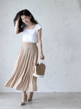 「cawaii（カワイイ）のアイテム」を使った、こじまゆCAWAIIスタッフさん（レディース・155cm）の夏コーディネート