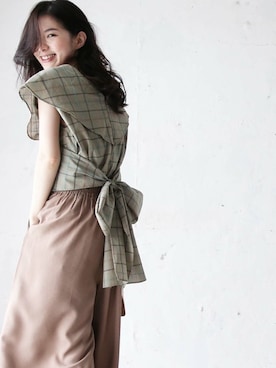 「Cawaii」｜CAWAIIスタッフさん（レディース・155cm）の夏コーディネート