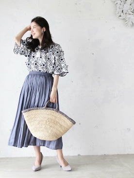 「Cawaii」｜CAWAIIスタッフさん（レディース・155cm）の夏コーディネート