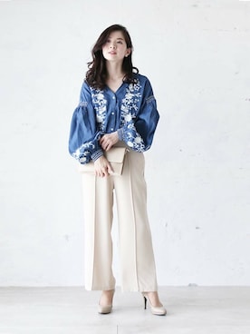 「Cawaii」｜CAWAIIスタッフさん（レディース・155cm）の夏コーディネート