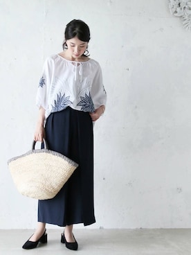 「cawaii（カワイイ）のアイテム」を使った、こじまゆCAWAIIスタッフさん（レディース・155cm）の夏コーディネート