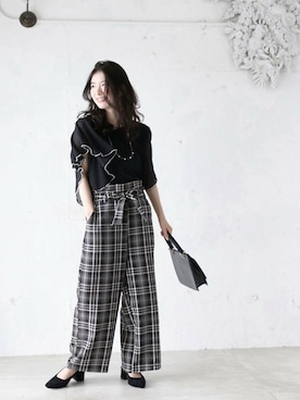 「Cawaii」｜CAWAIIスタッフさん（レディース・155cm）の夏コーディネート