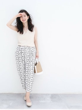 「Cawaii」｜「アイテム（パンツ）」を使った、CAWAIIスタッフさん（レディース・155cm）の夏コーディネート