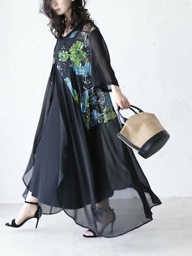 「cawaii（カワイイ）のアイテム（カーディガン/ボレロ）」を使った、CAWAIIスタッフさん（レディース・155cm）の夏コーディネート