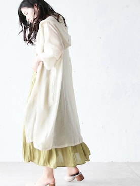 「cawaii（カワイイ）のアイテム（カーディガン/ボレロ）」を使った、CAWAIIスタッフさん（レディース・155cm）の夏コーディネート