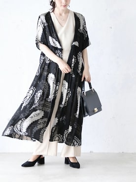 「cawaii（カワイイ）のアイテム（カーディガン/ボレロ）」を使った、CAWAIIスタッフさん（レディース・155cm）の夏コーディネート