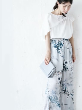 「Cawaii」｜「アイテム（パンツ）」を使った、CAWAIIスタッフさん（レディース・155cm）の夏コーディネート