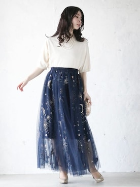 「cawaii（カワイイ）のアイテム」を使った、こじまゆCAWAIIスタッフさん（レディース・155cm）の夏コーディネート