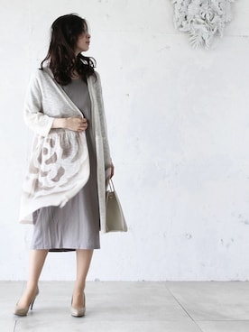 「cawaii（カワイイ）のアイテム（カーディガン/ボレロ）」を使った、CAWAIIスタッフさん（レディース・155cm）の夏コーディネート