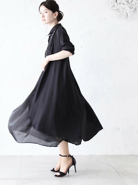 「ロングカーディガン」｜CAWAIIスタッフさん（レディース・155cm）の夏コーディネート