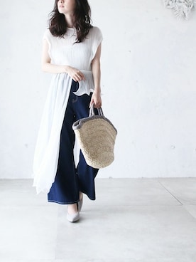 「Cawaii」｜CAWAIIスタッフさん（レディース・155cm）の夏コーディネート