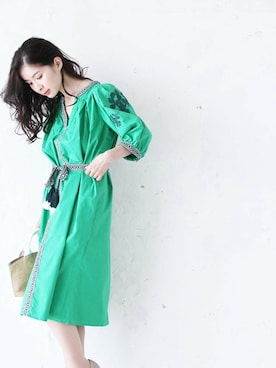 「cawaii（カワイイ）のアイテム」を使った、こじまゆCAWAIIスタッフさん（レディース・155cm）の夏コーディネート