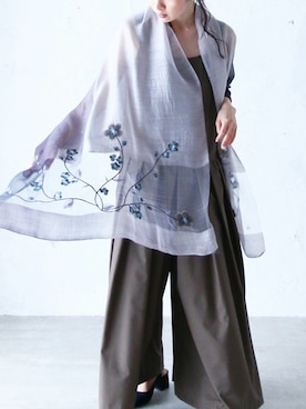 「スヌード」｜CAWAIIスタッフさん（レディース・155cm）の夏コーディネート